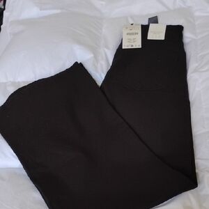 Zara High Waisted, Black,  Flared & Wide Leg Jeans